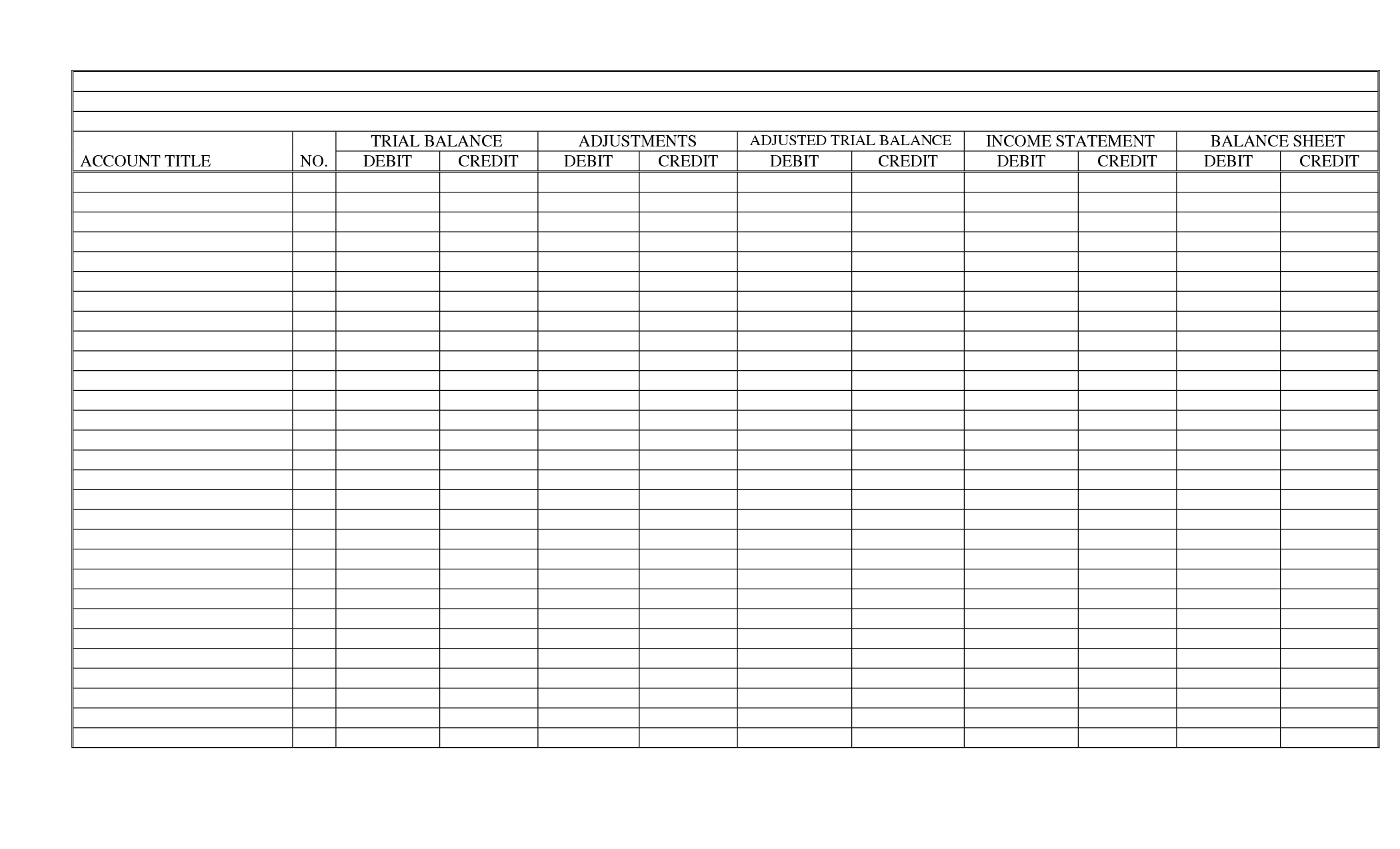 Free Accounting Worksheet Template Download Free Accounting 