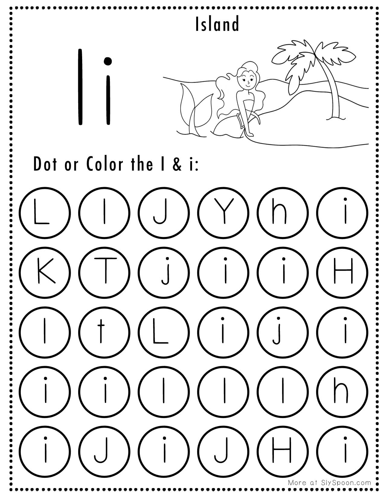Free Letter I Printables