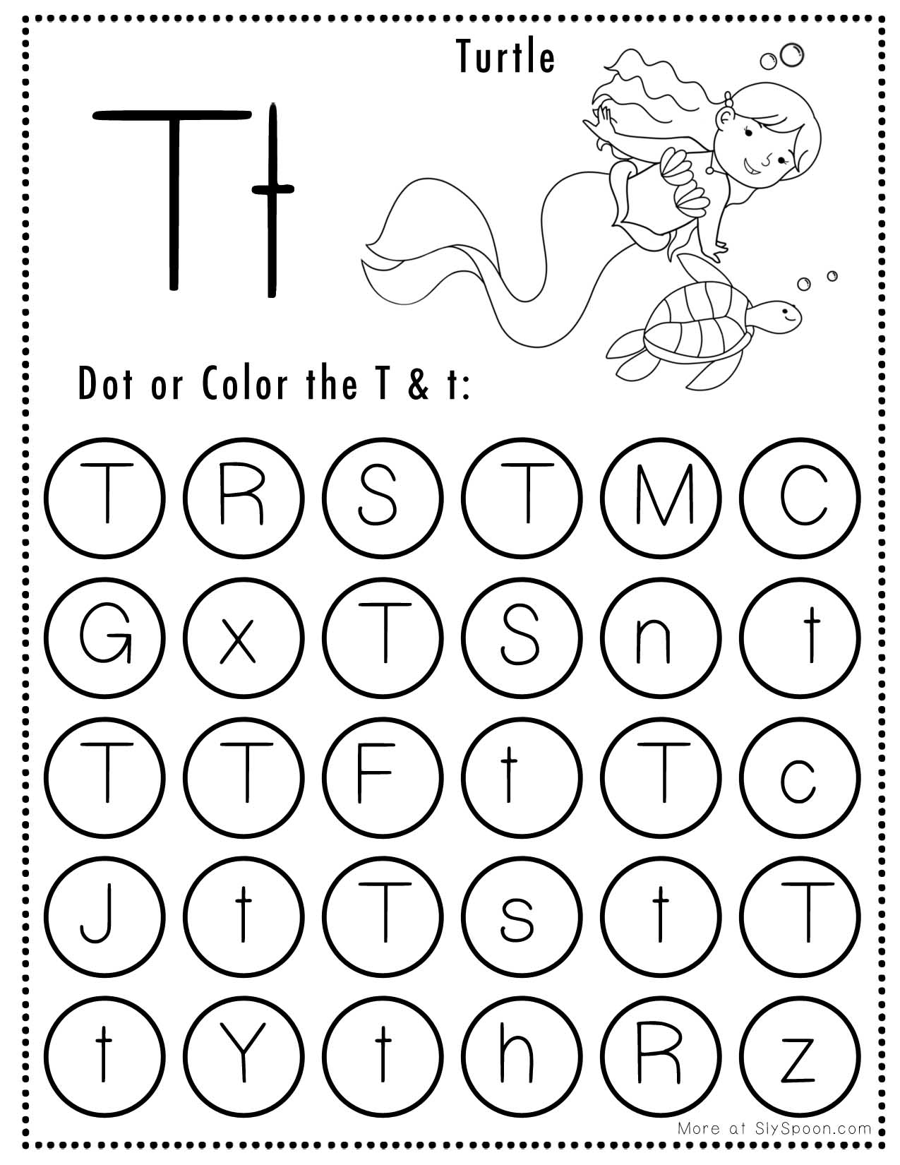 Letter T Free Printables