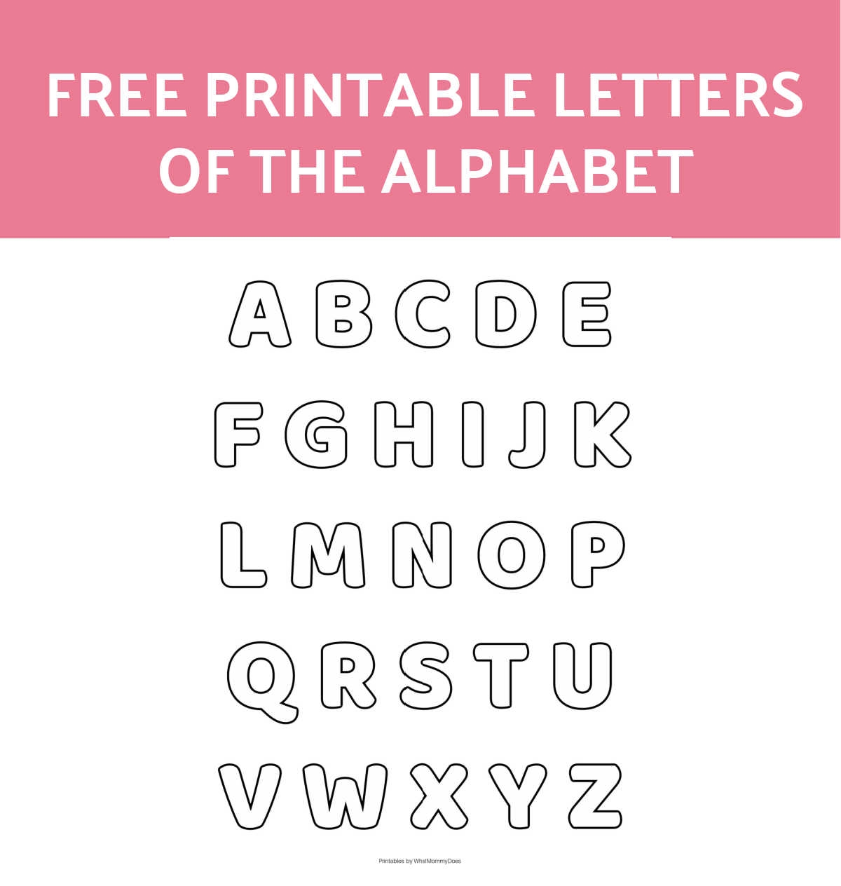 4 Inch Printable Letters Free