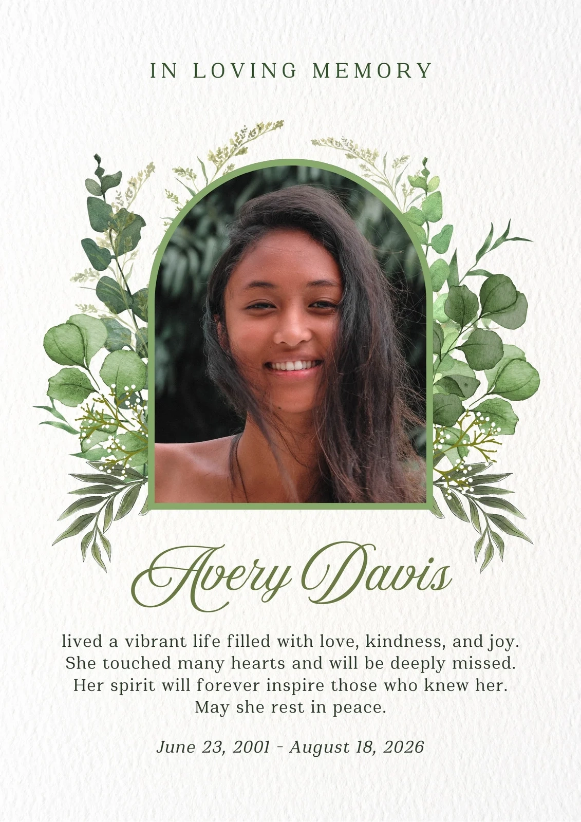 Free Obituary Form Pdf
