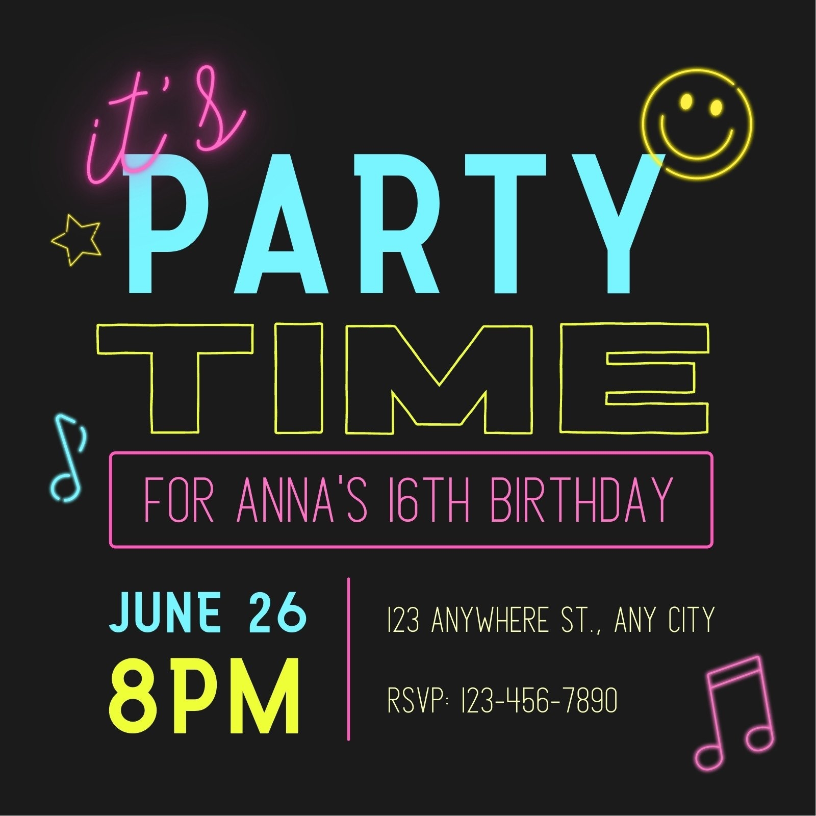 Free Printable Party Invitation Template