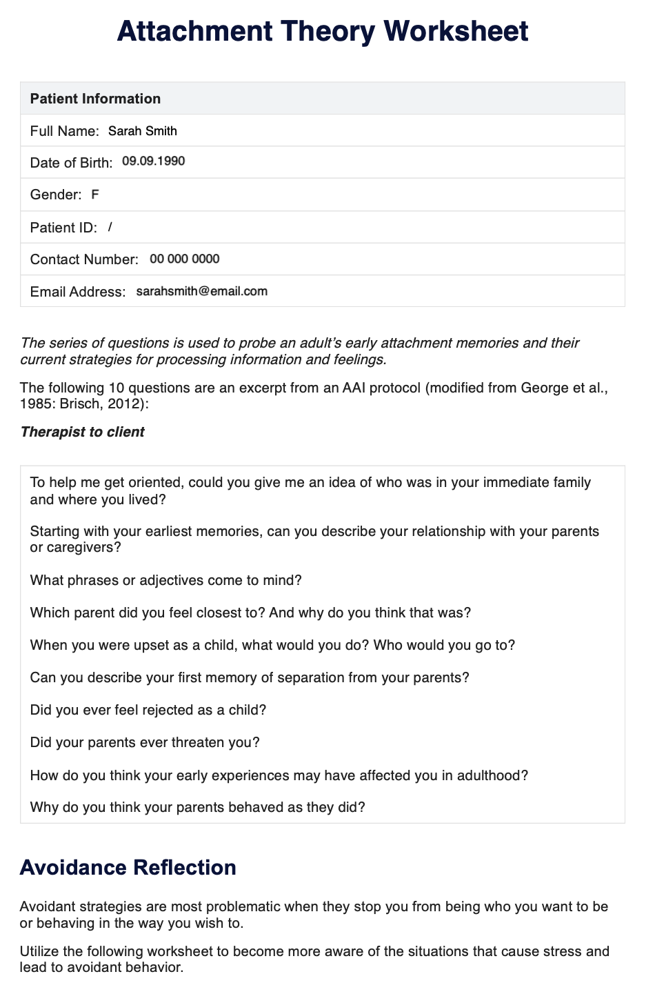 Free Attachment Theory Worksheet Download Free Attachment Theory 