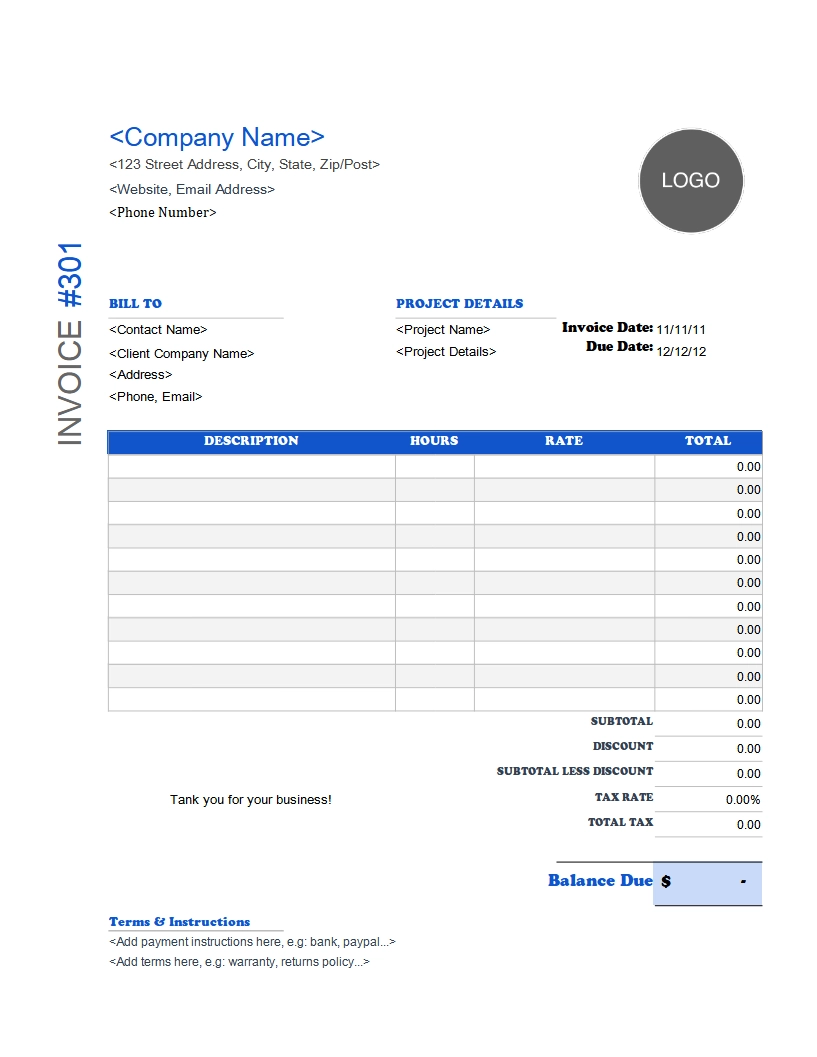 Downloadable Free Printable Auto Repair Invoice Template