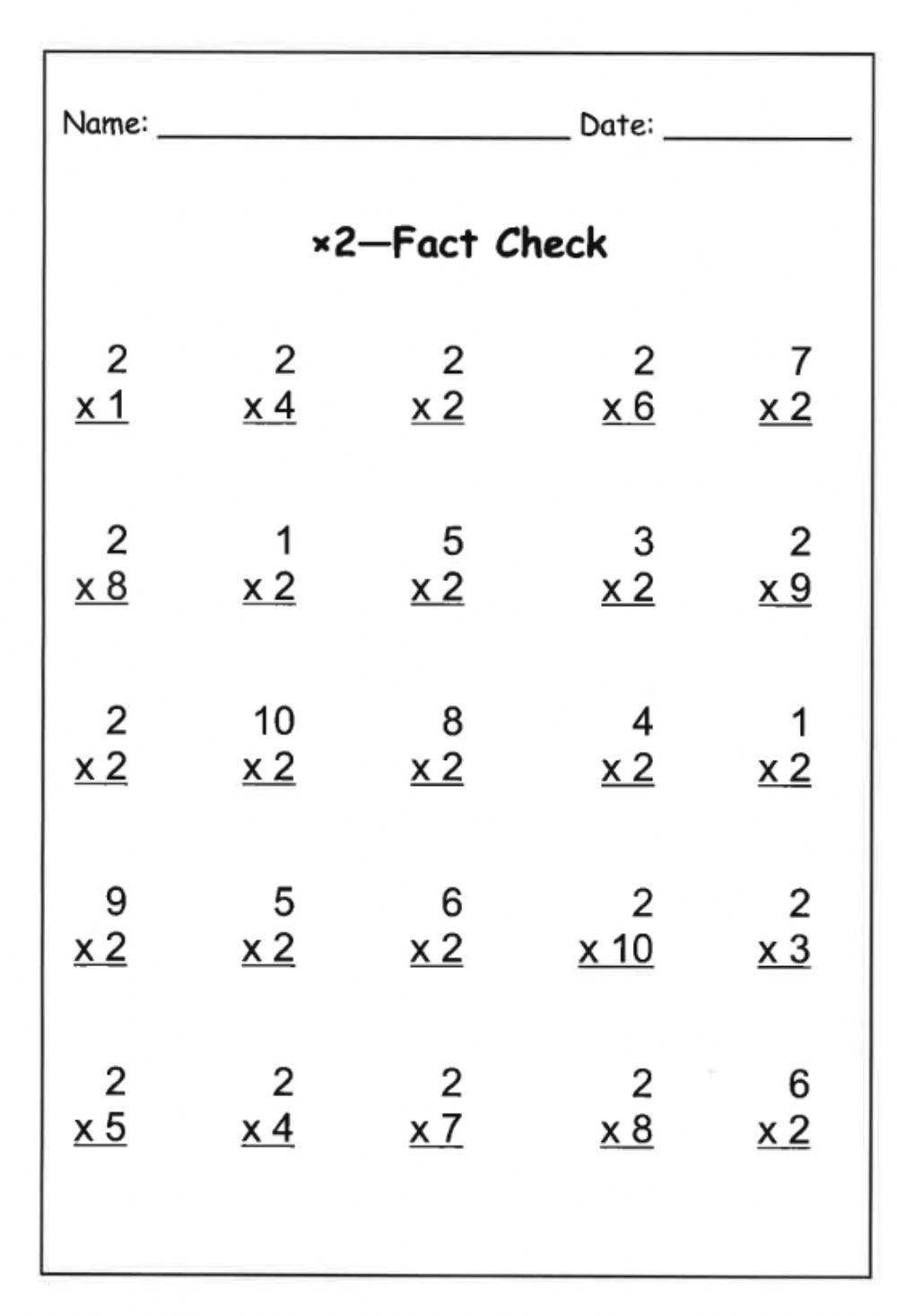 Free Basic Math Fact Printable Worksheet Download Free Basic Math 