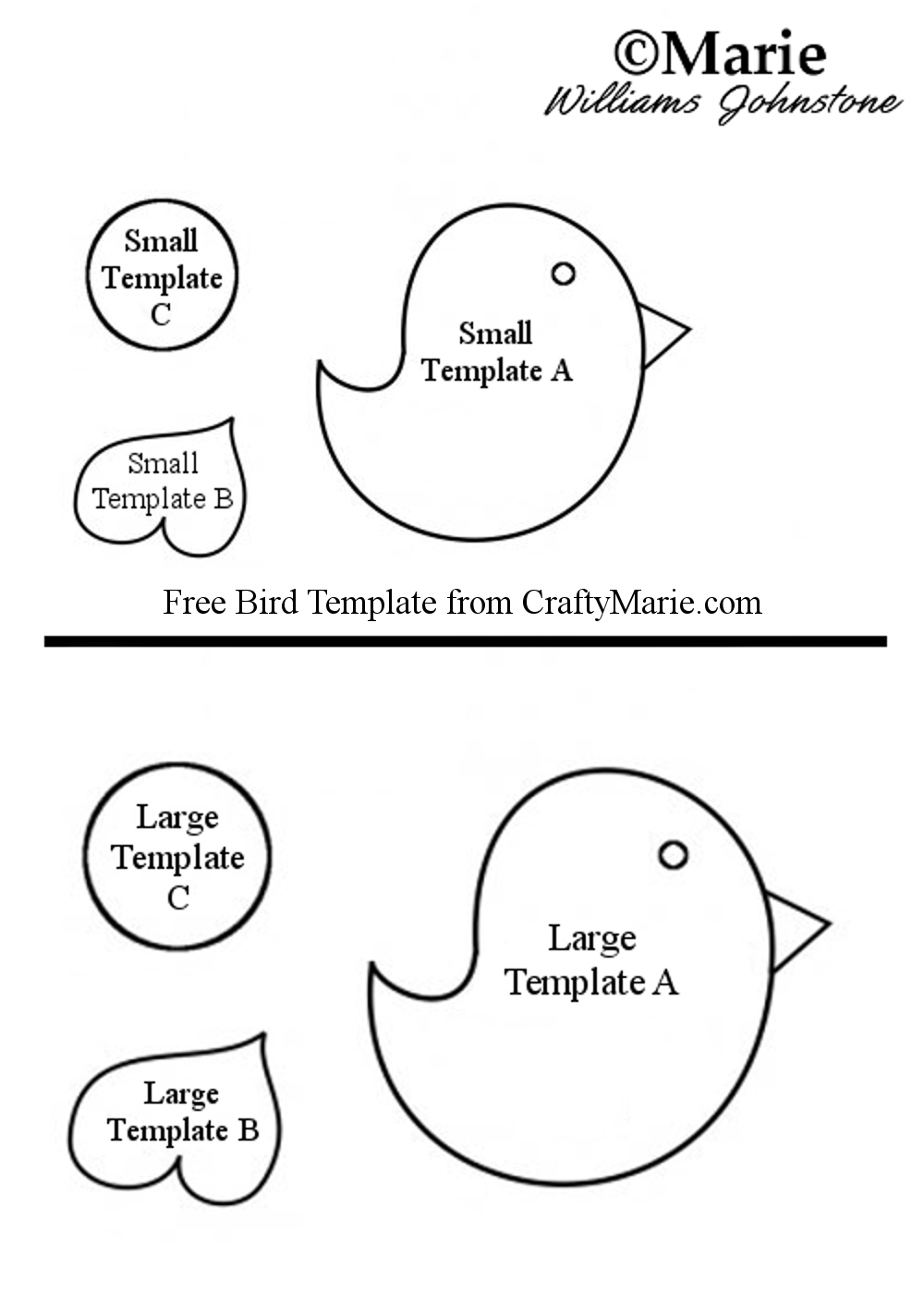 Bird Template Free Printable