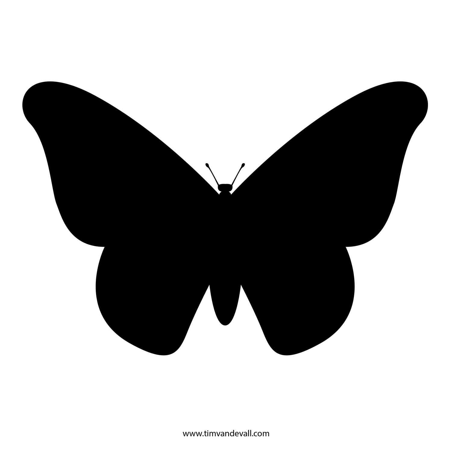 Printable Stencil Butterfly Template