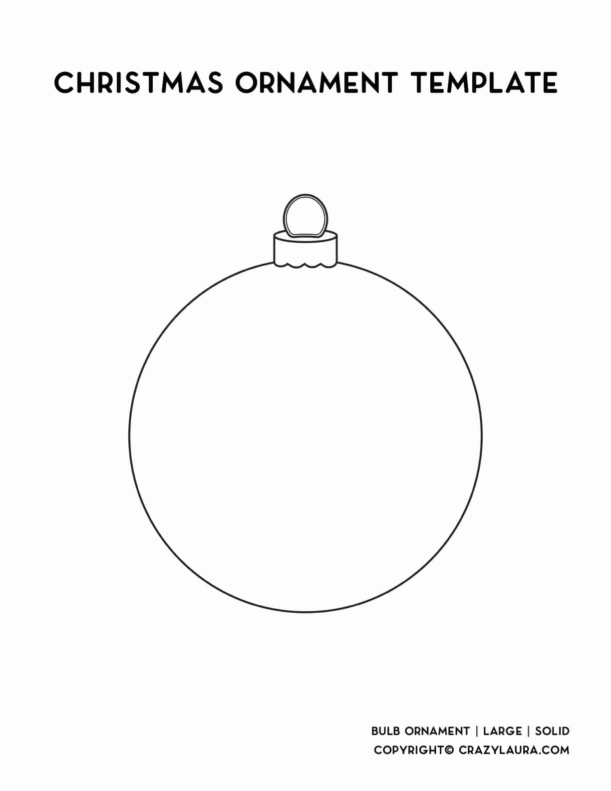 Free Christmas Ornament Template Printables amp Outlines Crazy Laura