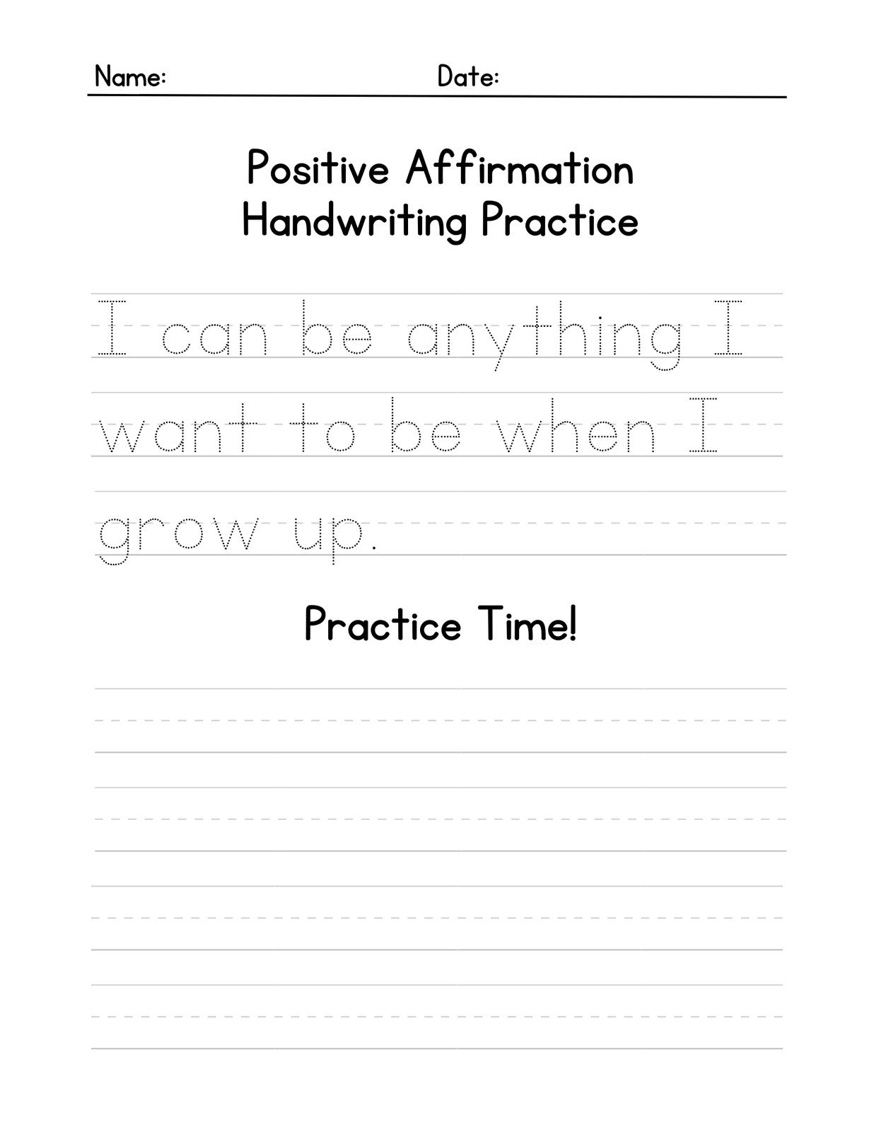 Printable Handwriting Worksheets Pdf