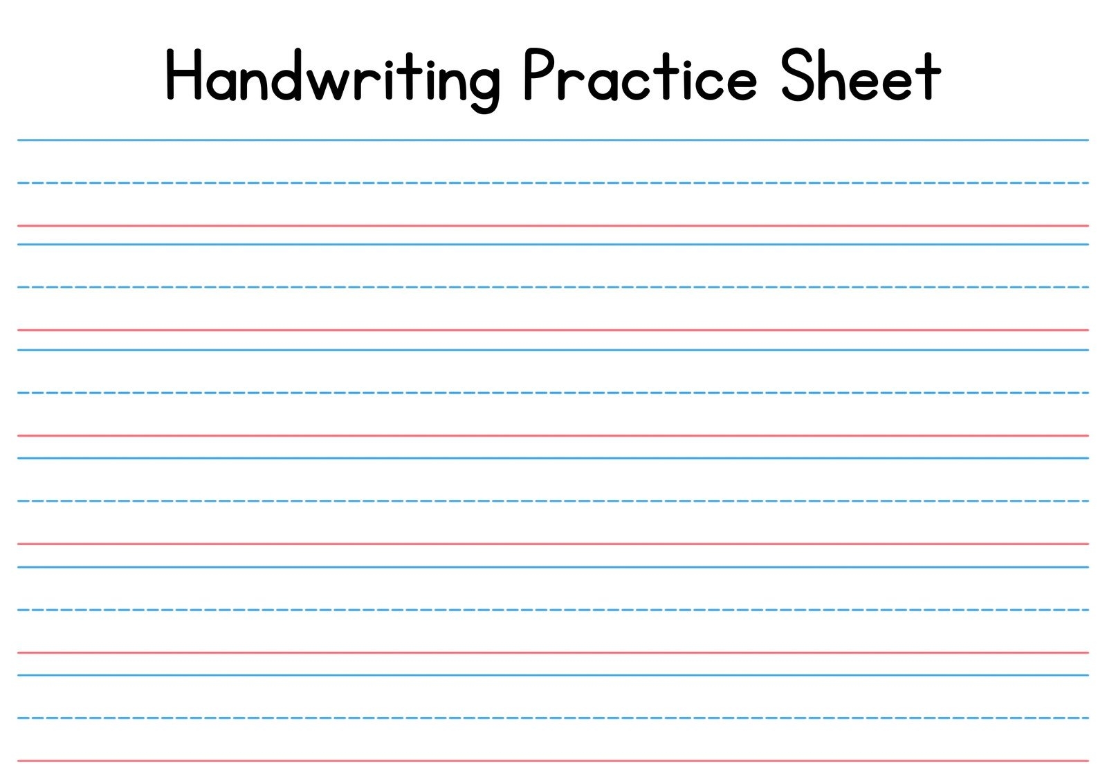 Free Printable Writing Sheets