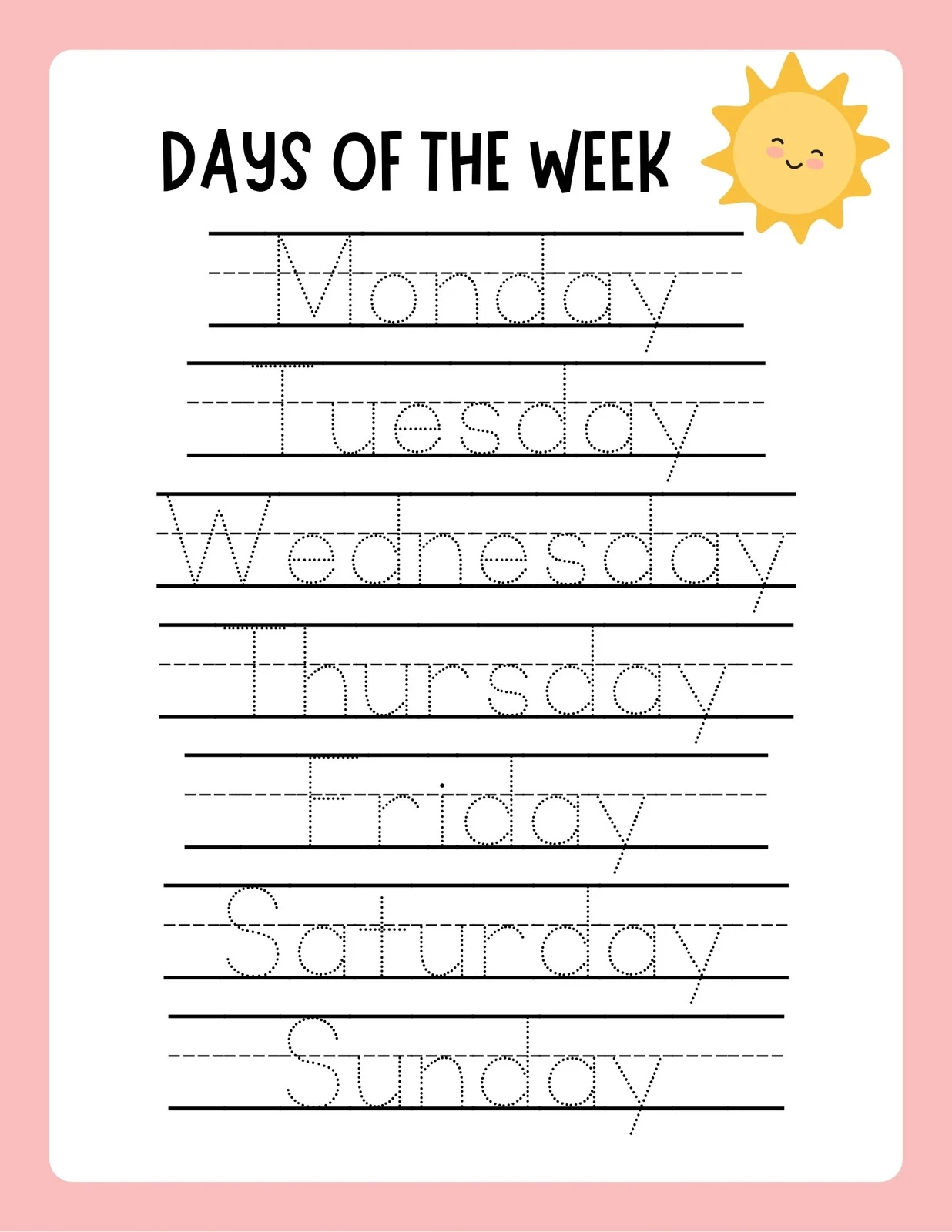 Free Handwriting Worksheets Printable Pdf