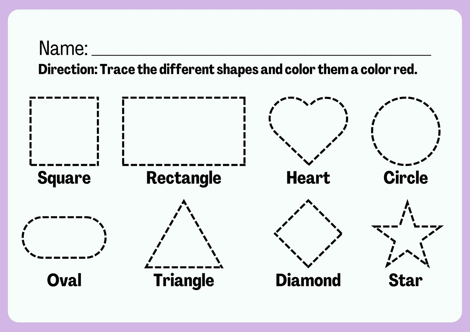 Printable Worksheets For Pre Kindergarten