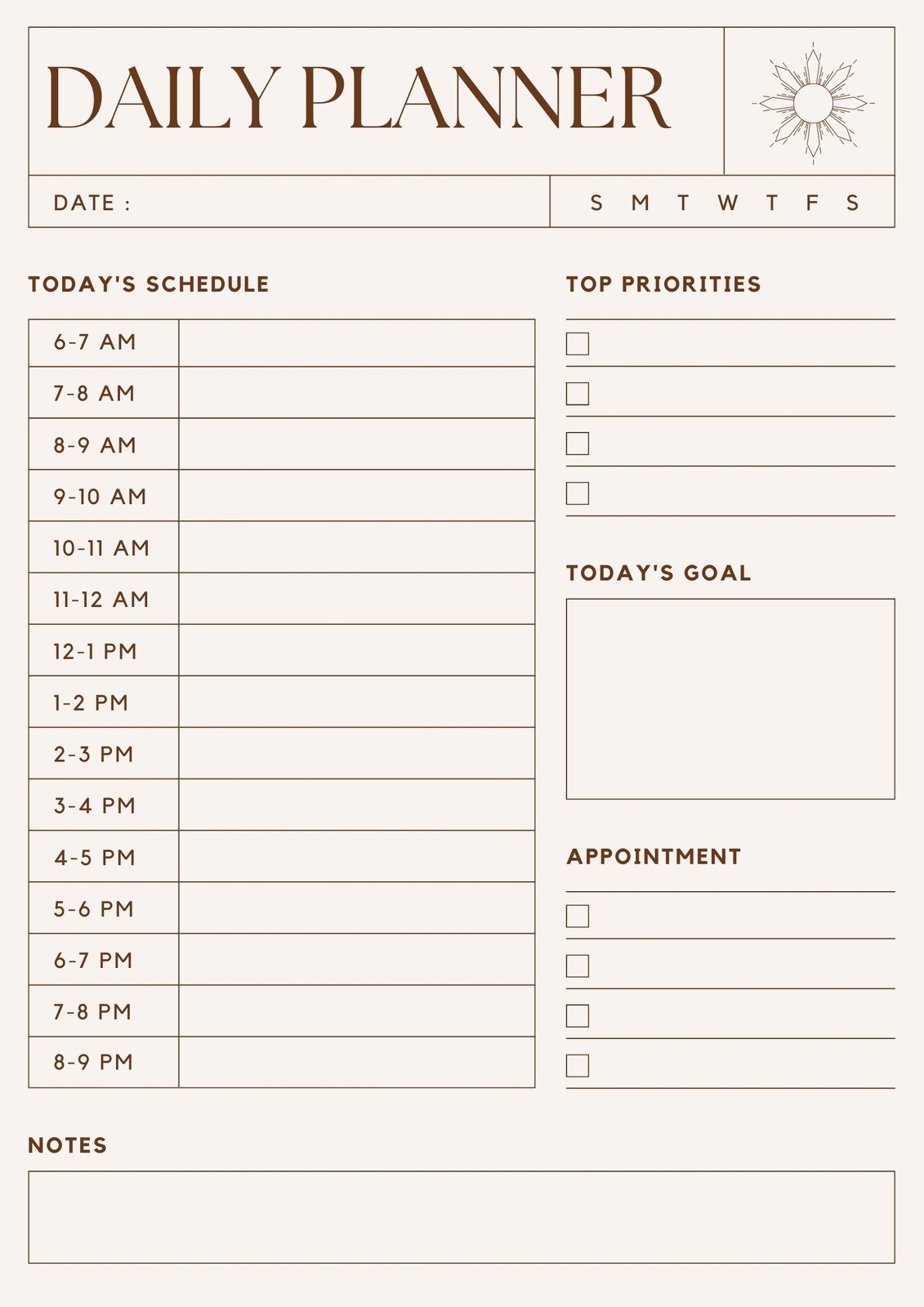 free daily planner templates to customize canva