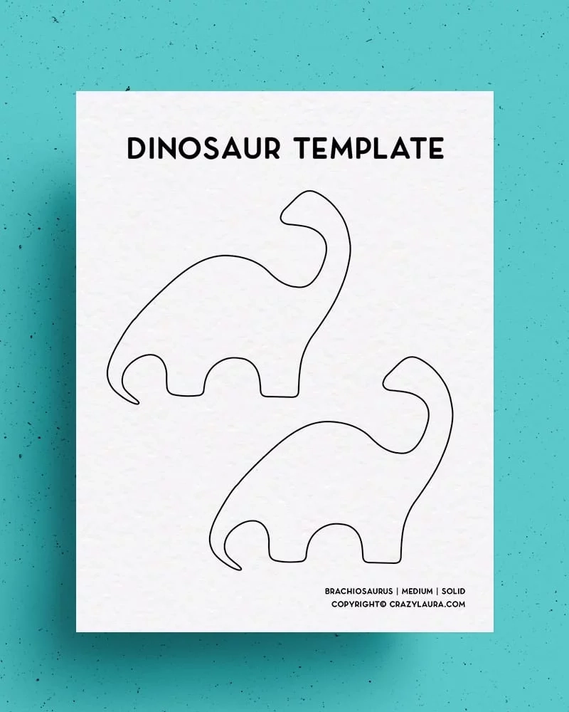 Free Dinosaur Template amp Printable Stencil For 2025 Crazy Laura