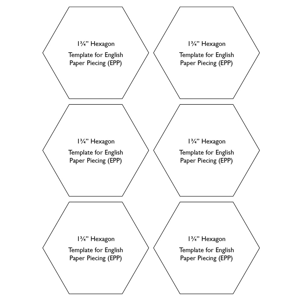 Hexagon Shape Printable Template