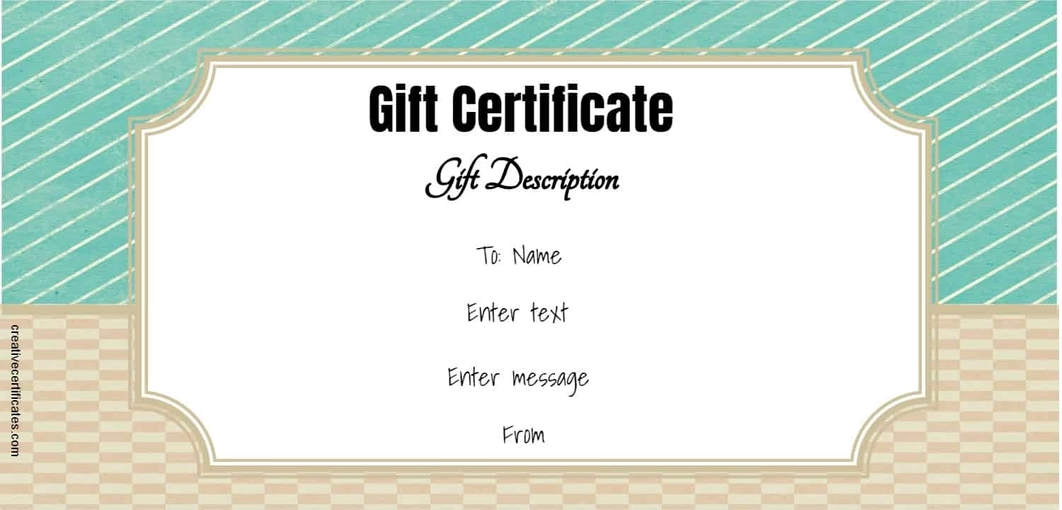Free Printable Gift Certificate Template Pdf