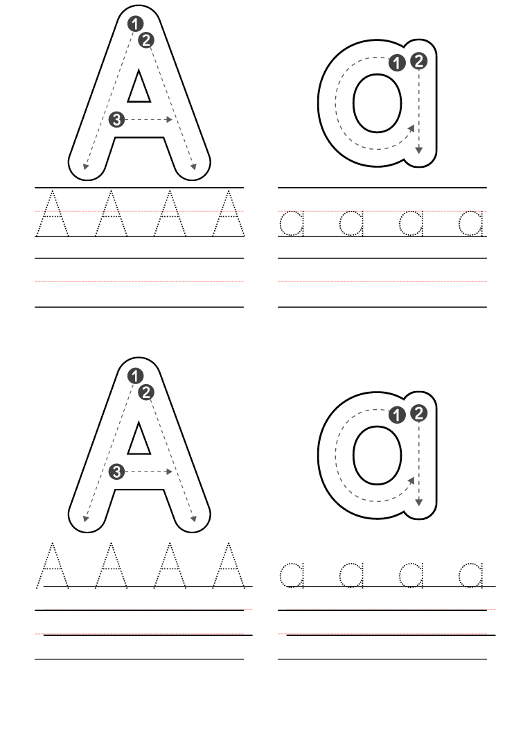 Printable A Letter Worksheets