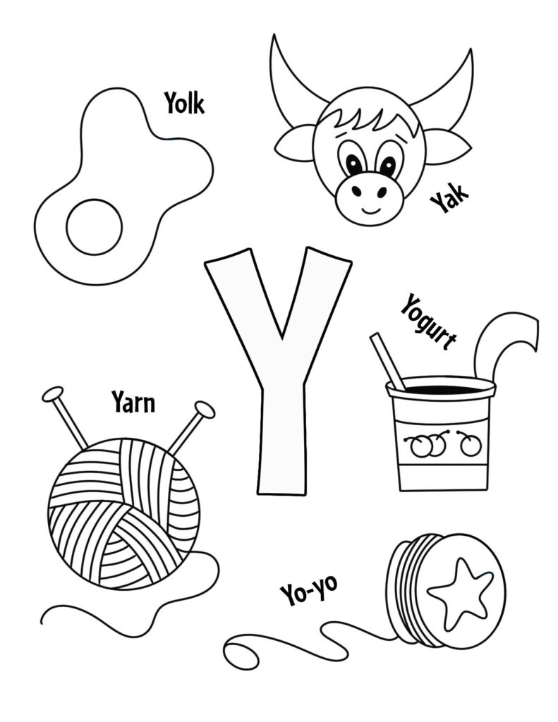 Free Printable Letter Y Activities