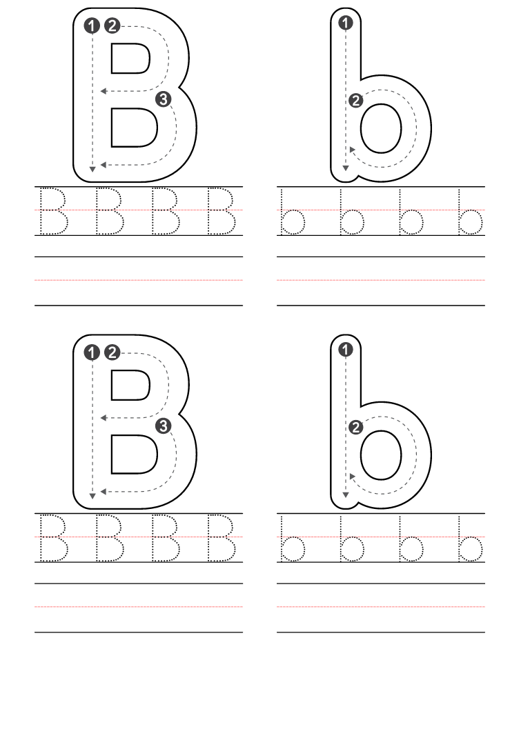 Free Printable Letter B Worksheets