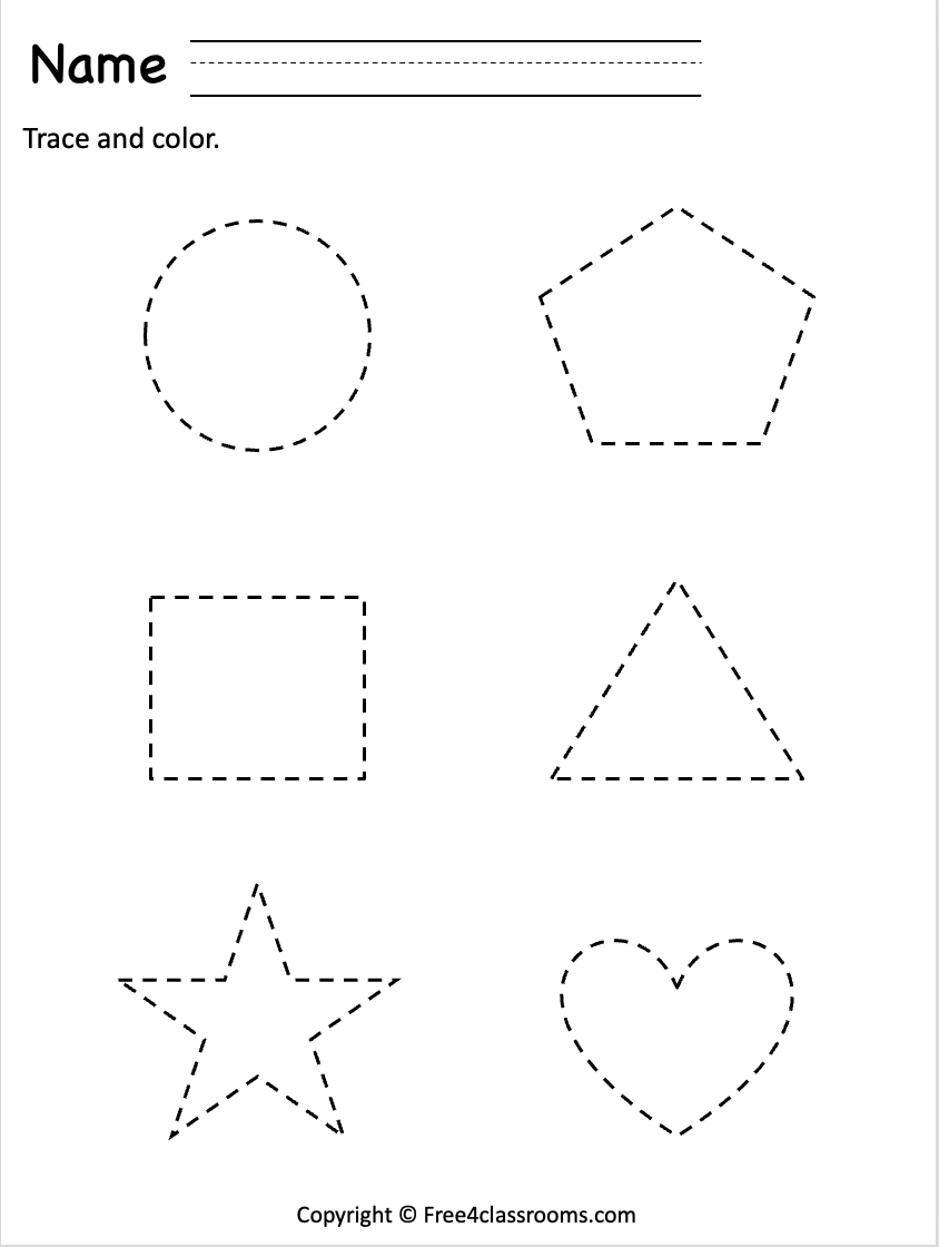 Free Printable Preschool Tracing Worksheets