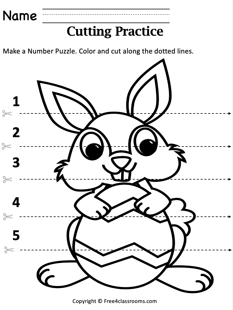Free Preschool Worksheet Easter Fine Motor Skills Printable 