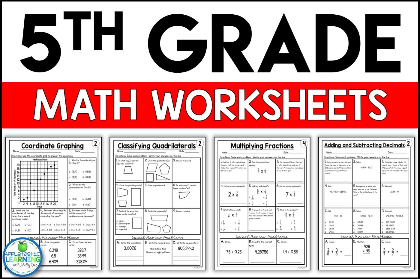 Free Printable Fifth Grade Math Worksheets