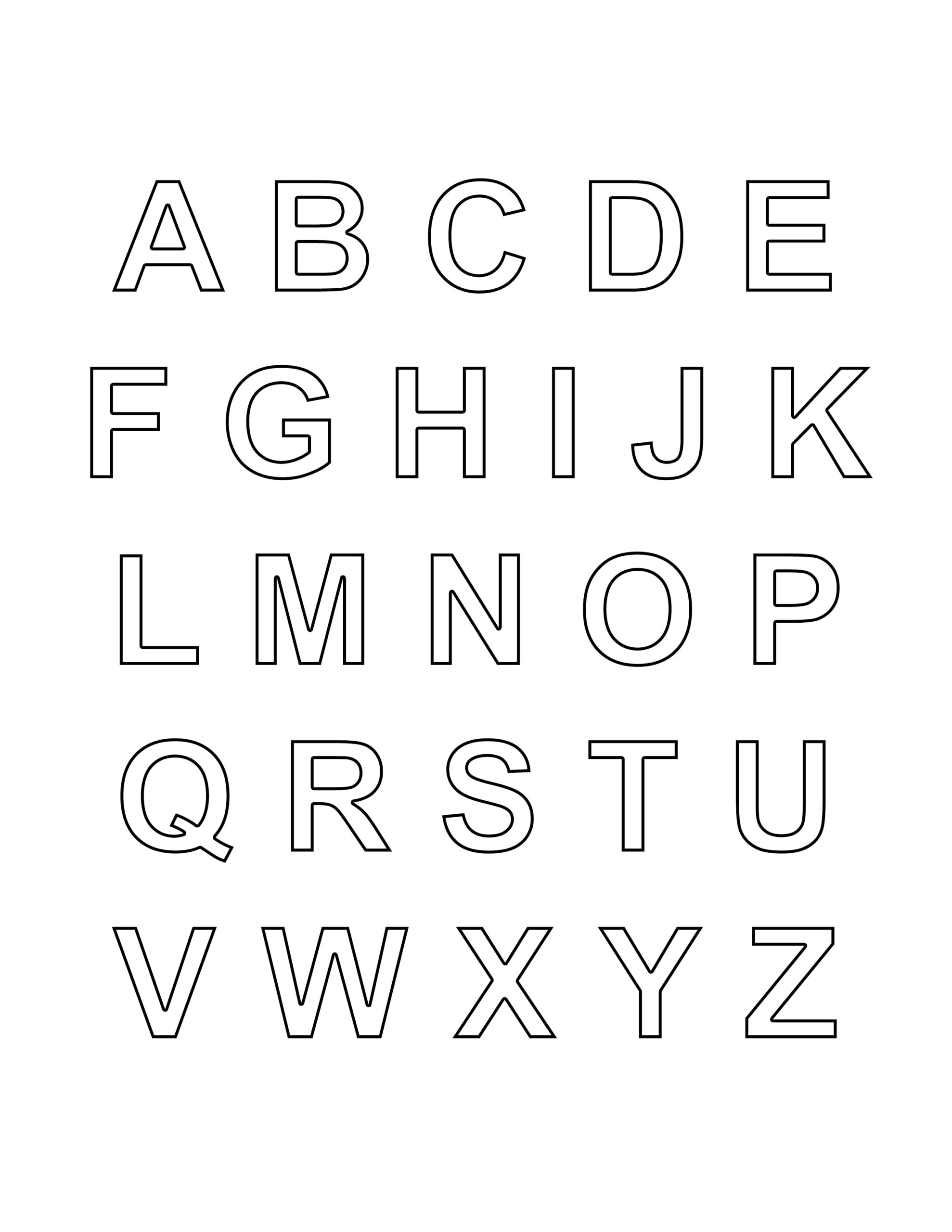 Printable Alphabet Letters A To Z Pdf