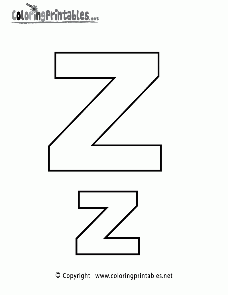 Printables Of The Letter Z