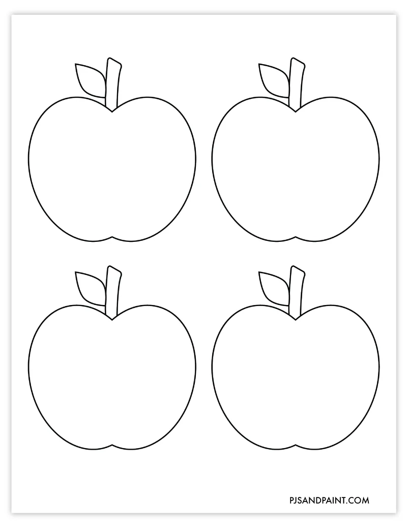 Free Printable Small Apple Template