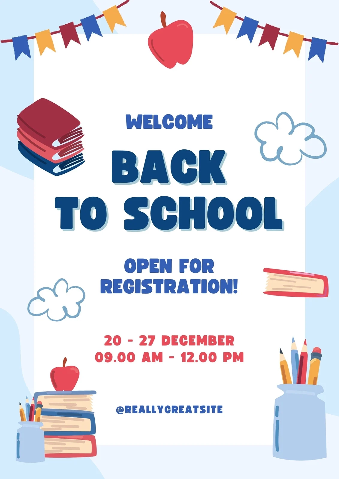 Free Printable Back To School Flyer Templates Canva