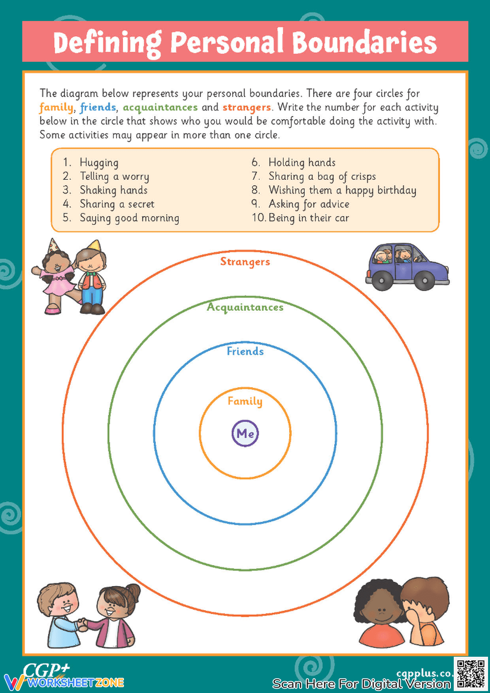 Free Printable Boundaries Circle Worksheets For Students 