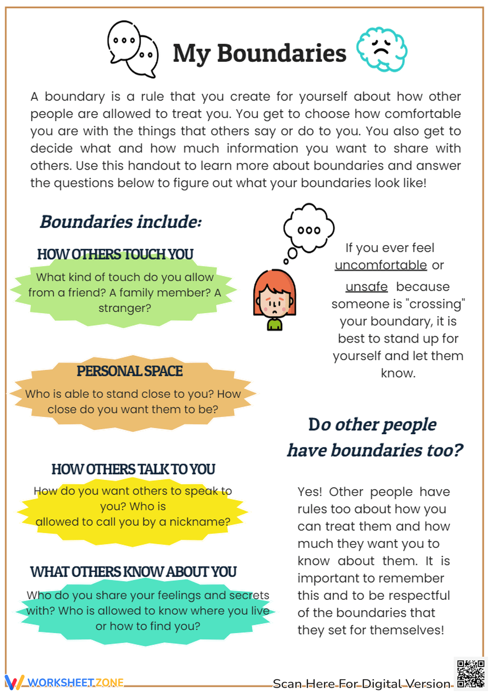 Free Printable Worksheets On Boundaries