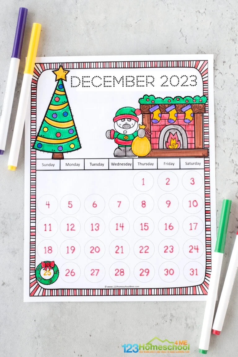 Free Printable Preschool Calendar Templates