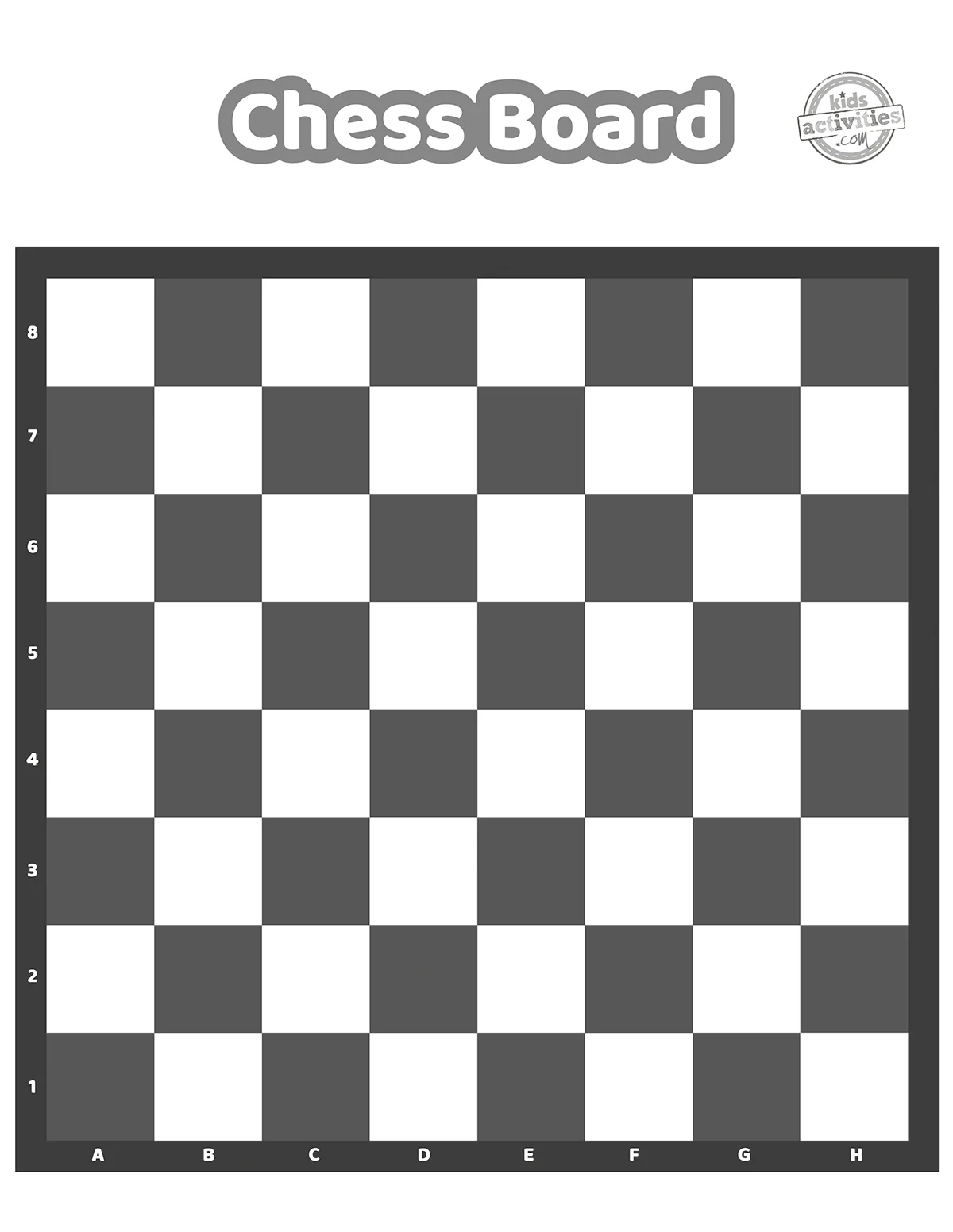 Free Printable Chess Game