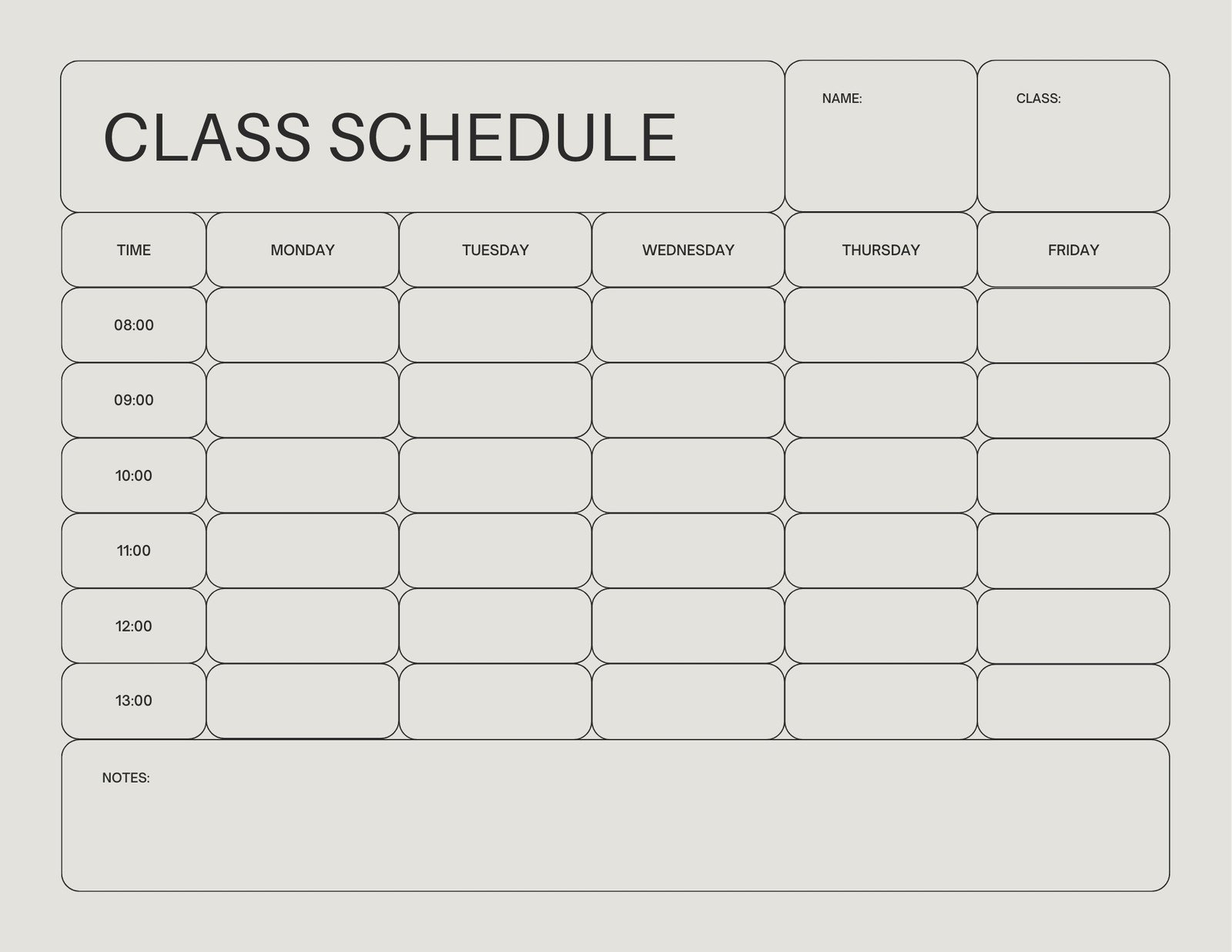 Printable Blank Classroom Calendar