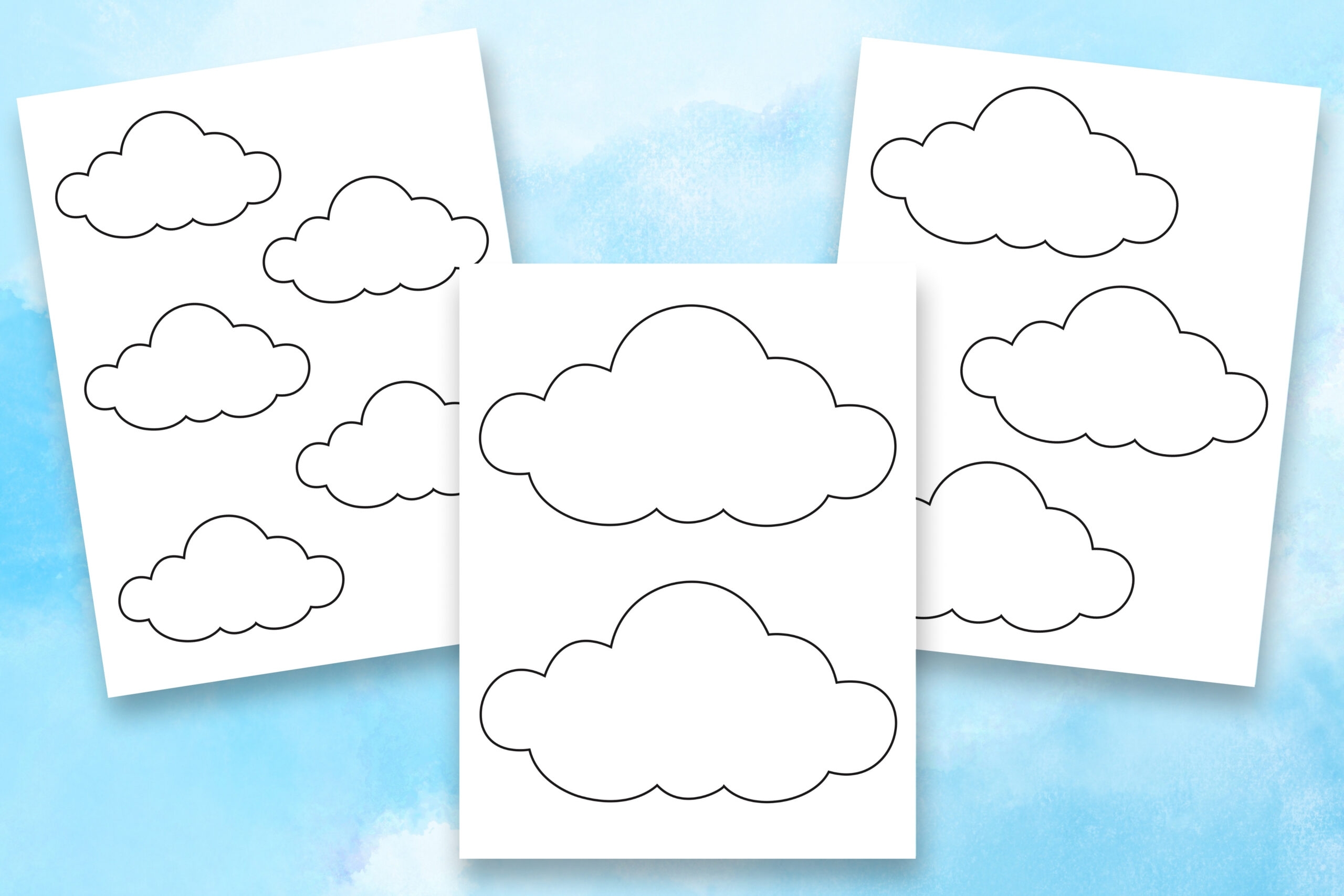 Cloud Template Printable