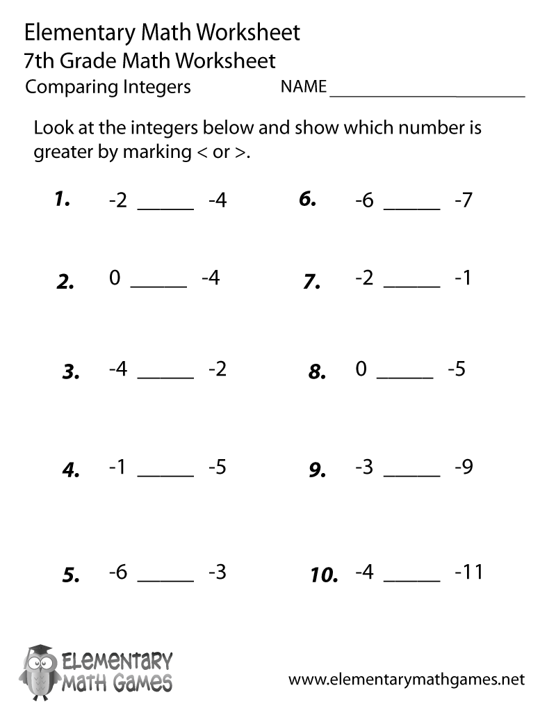 Free Printable Worksheets For 7th Graders