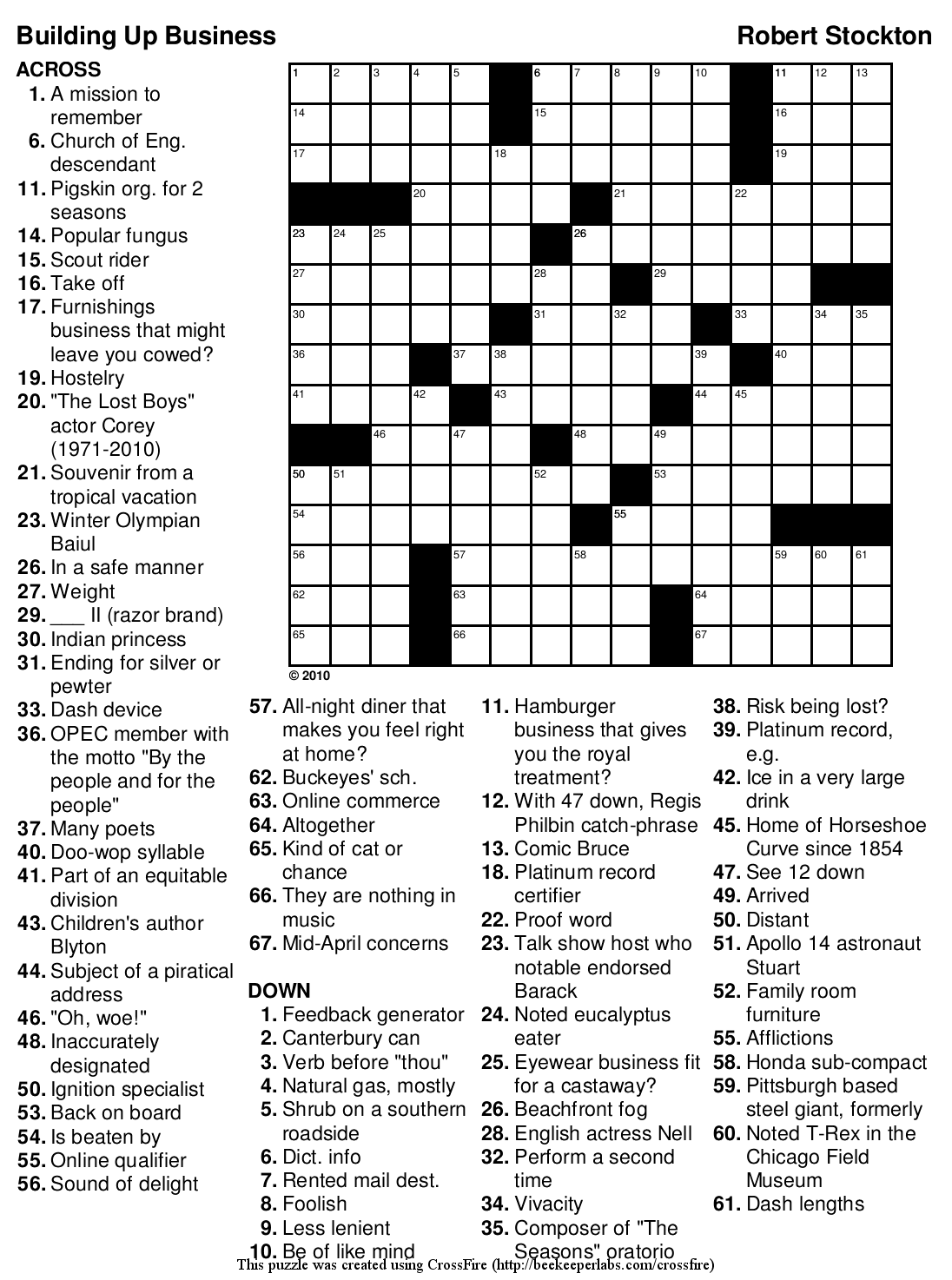 Free Printable Crossword Puzzles Solutions Download Free 