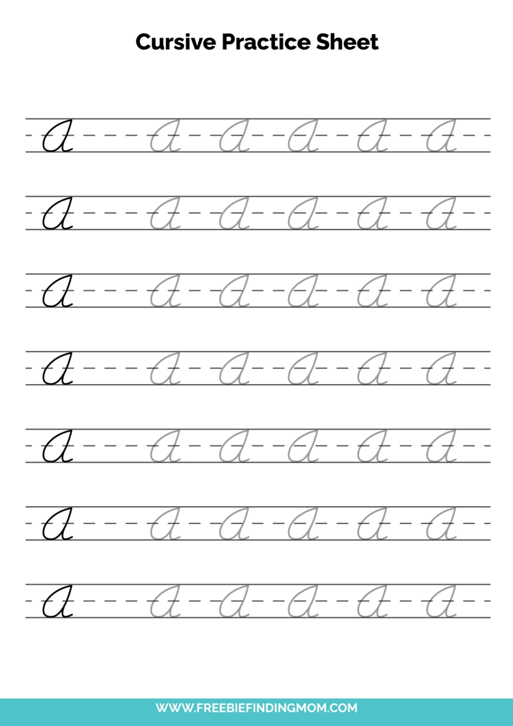 Printable Cursive Alphabet Worksheets