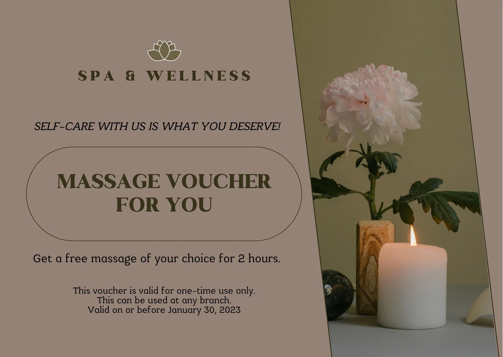 Free Printable Spa Gift Certificate Template