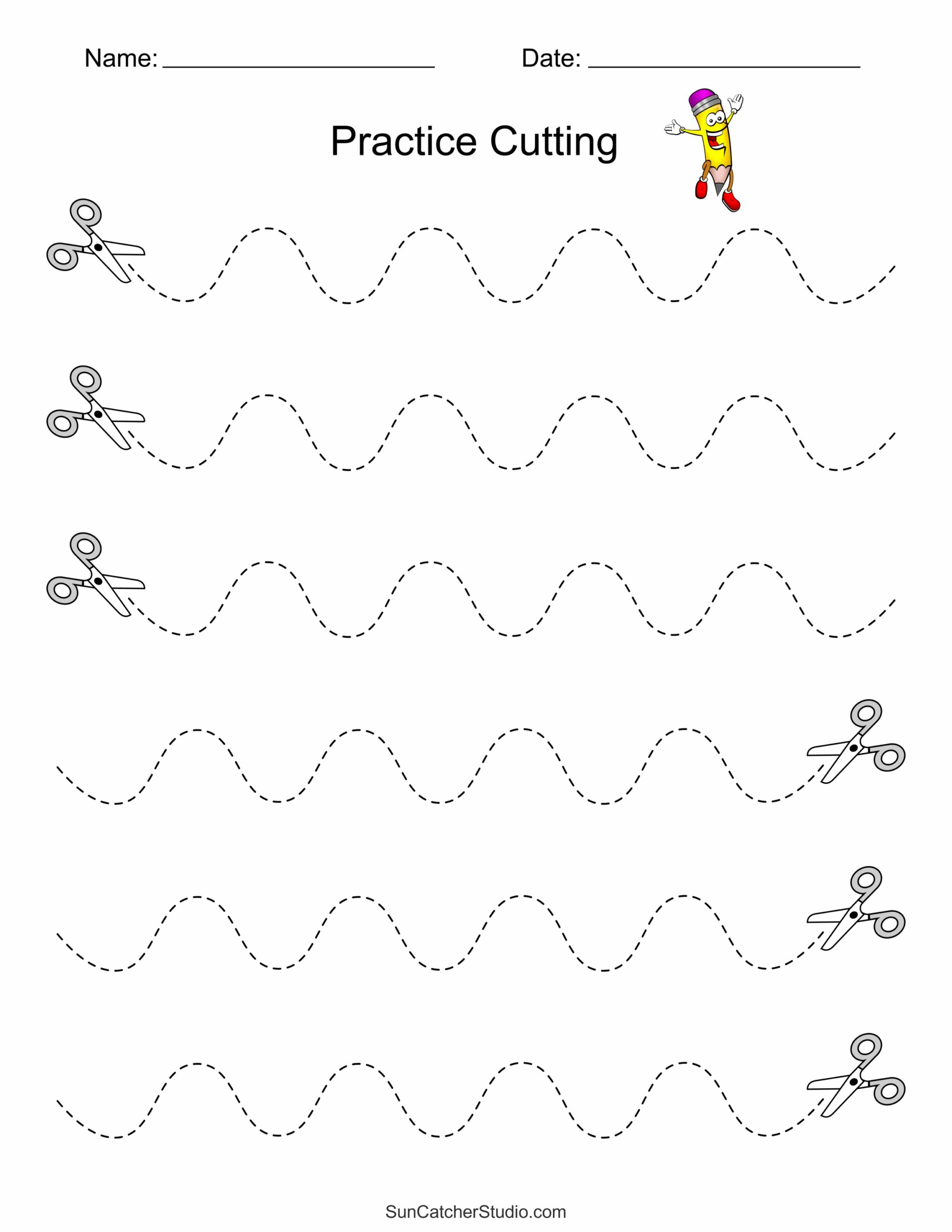 Cutting Worksheets Free Printable