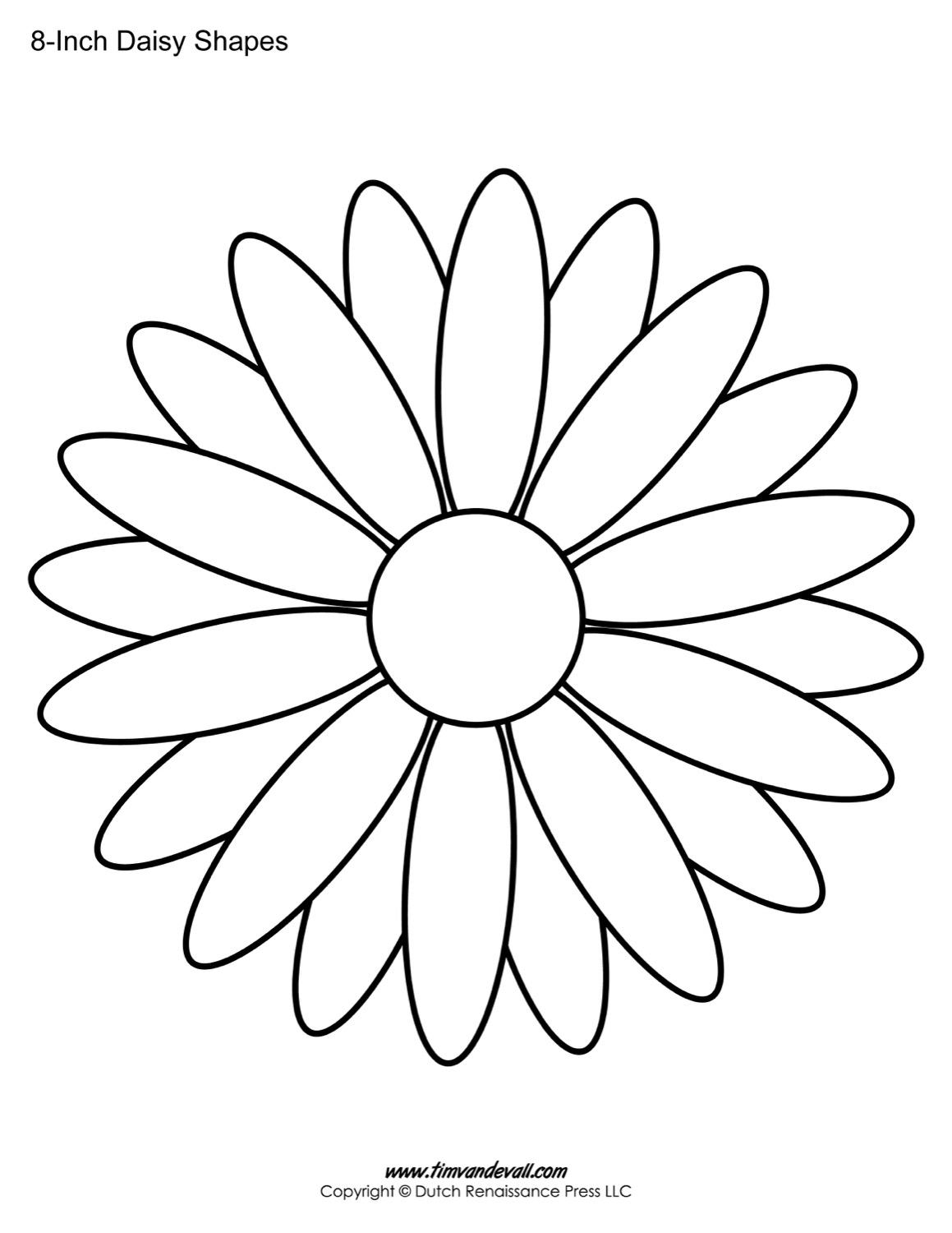 Daisy Template Printable