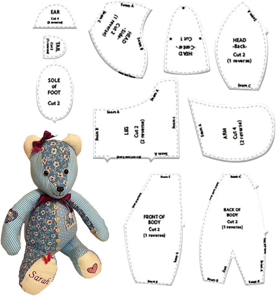 Free Printable Diy Memory Bear Pattern Sewing Templates Memory 