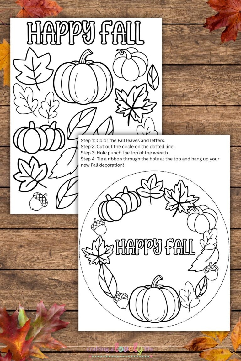 Wreath Printable Template