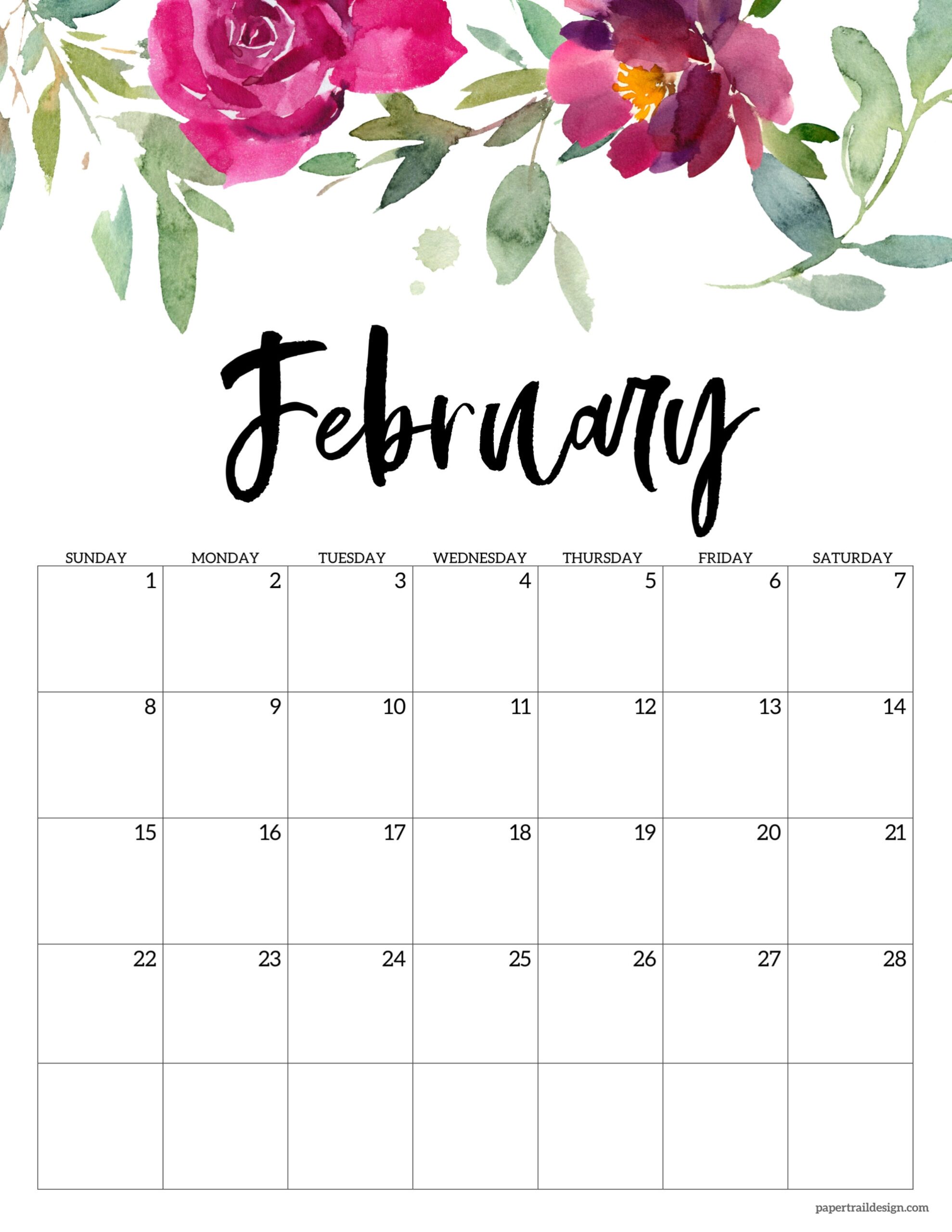 Printable Free Monthly Calendar 2026
