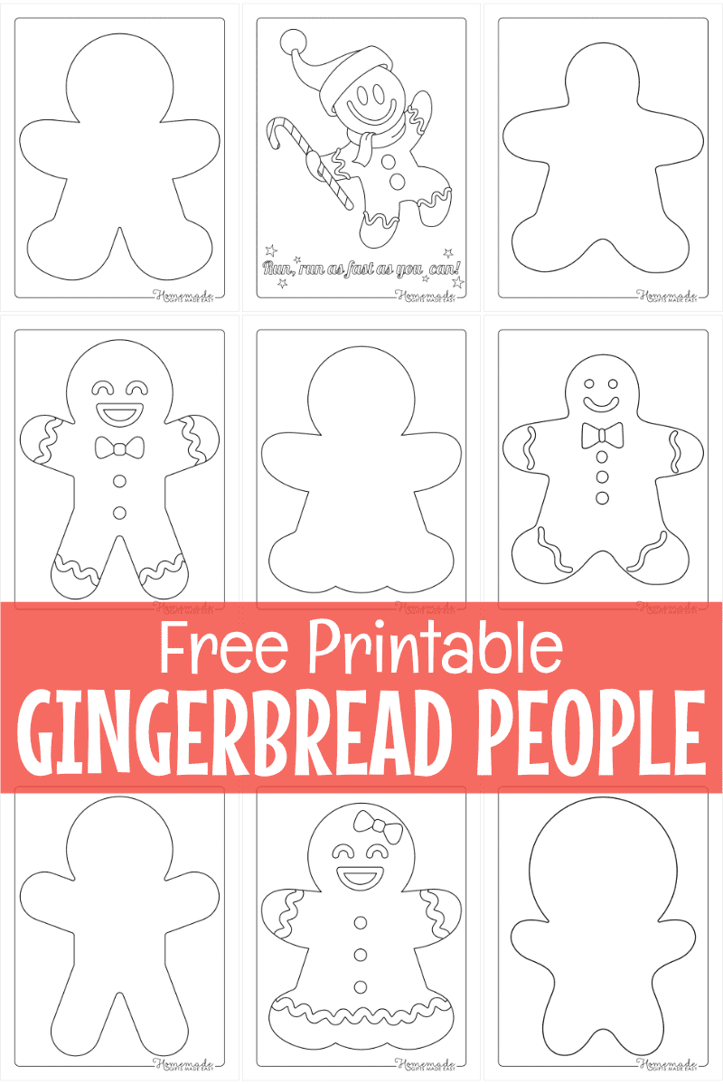 Gingerbread Man Printable Template