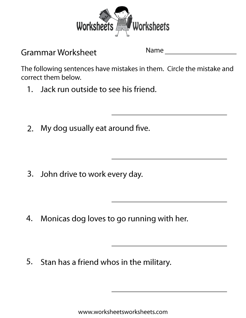 Printable Worksheets For 8th Grade Grammar