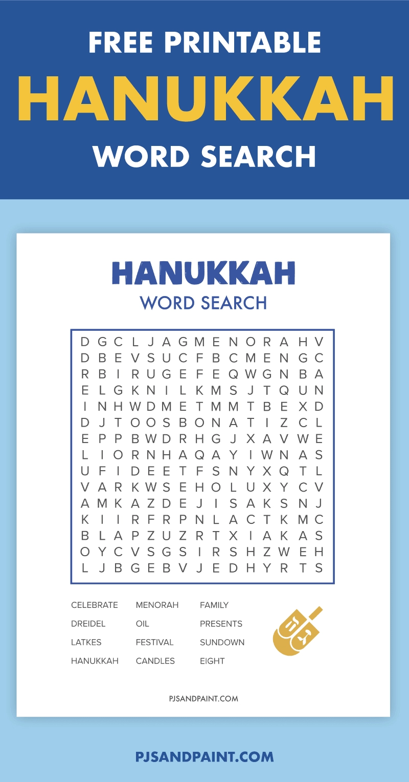 Hanukkah Word Search Free Printable