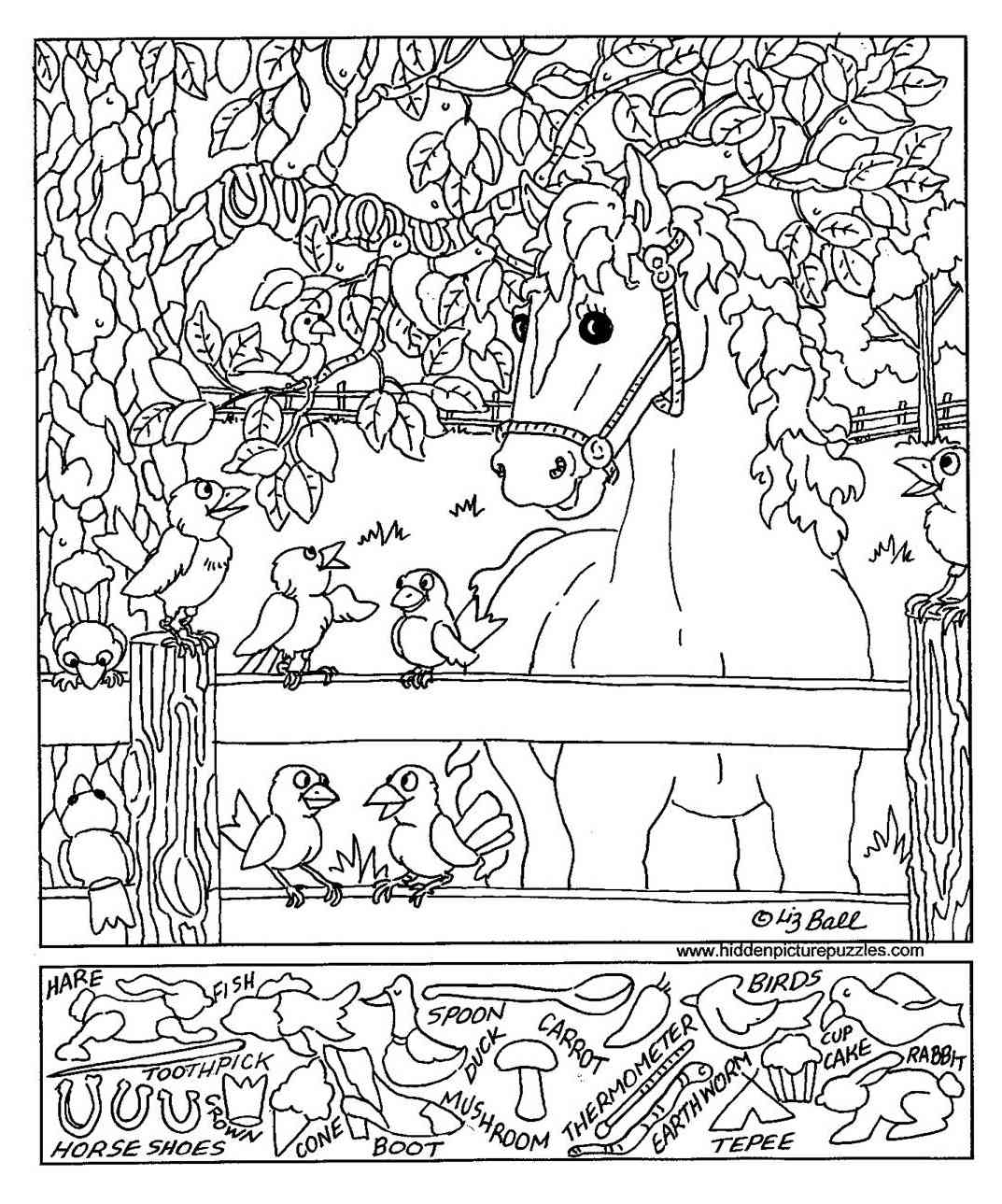 Free Printable Hidden Objects Puzzles