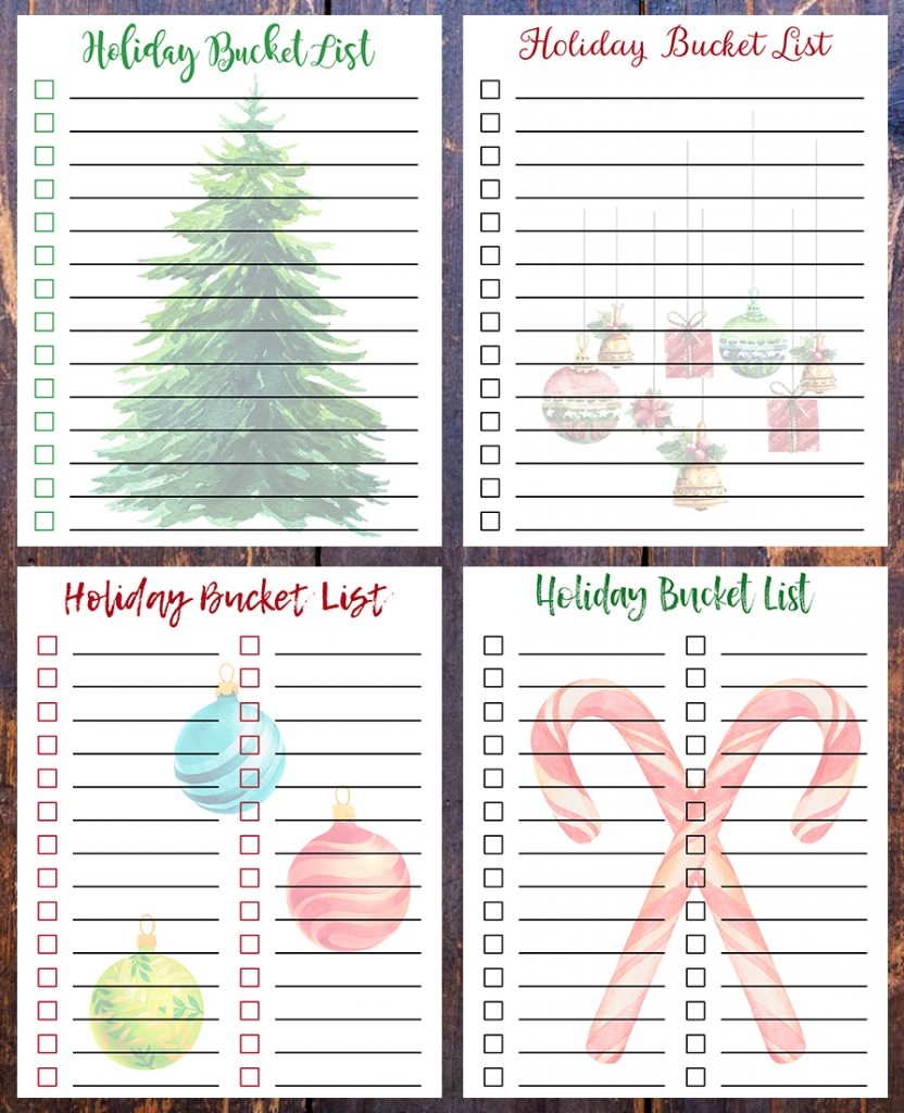 Free Printable Holiday To Do Lists Rose Clearfield